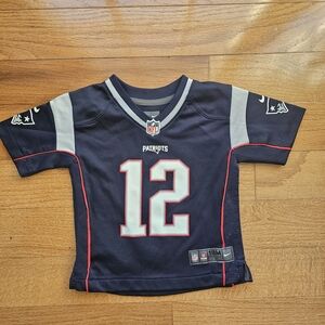 Nike Kids NE Patriots jersey #12 Tom Brady Navy and Gray Jersey